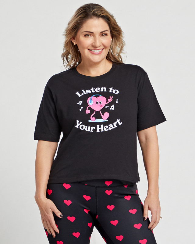 Listen To Your Heart Tee - JAZZERCISE