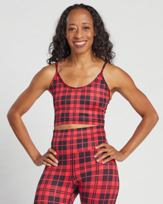 Merry Plaid Bra Top - BEACH RIOT